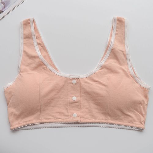 Ladies' Solid Breastfeeding Bra Front Vest Non Rim Cotton Fashion Underwear