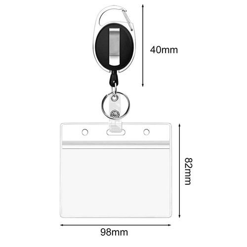 retractable reel id badge holder