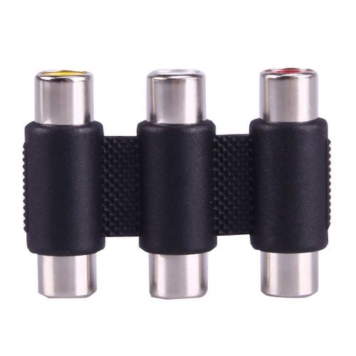 product_image_name-Generic-Female To Female AV 3 Audio Video Coupler Adapter-1