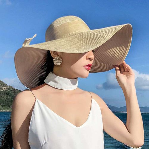 Fashion Vintage Summer Foldable Wide Brim Beach Hats For Women