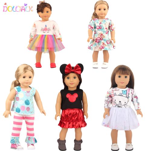 Generic 5 Sets American 18 Inch Girl Doll Clothes Unicorn Tree