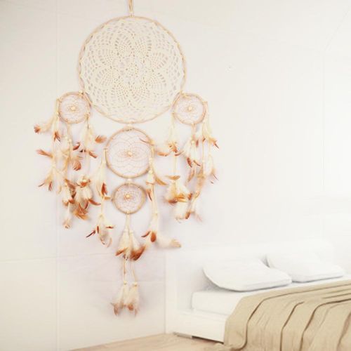 5 Rings Dream Catcher Wall Hanging Decor Crafts Gifts Ornament