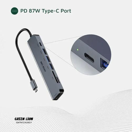 Generic GREEN LION 7-in-1 USB-C Hub Multi-Functional Adapter Docking Station - image 3