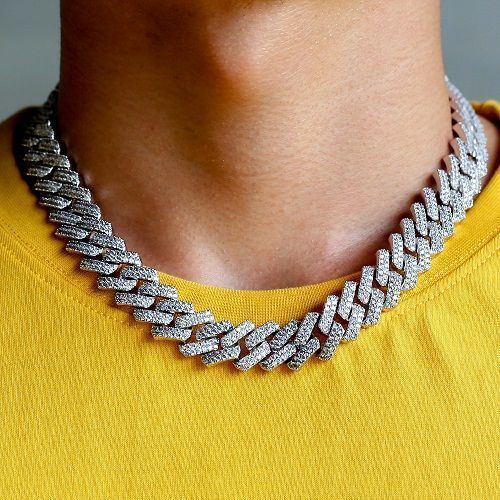 product_image_name-Fashion-Mens Hip Hop Iced Miami Cuban Chain Necklace-1