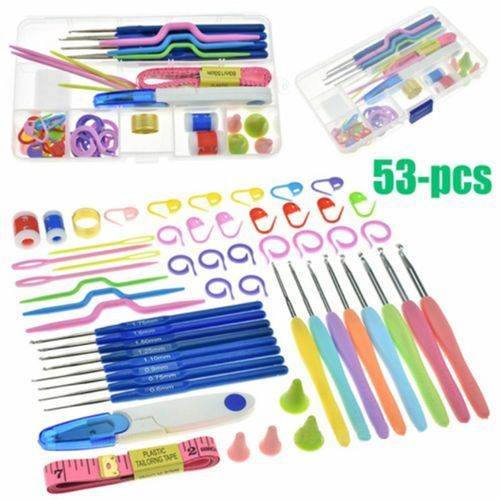 Generic 53 Pieces/Set Yarn Knitting Crochet Hook Set With Box