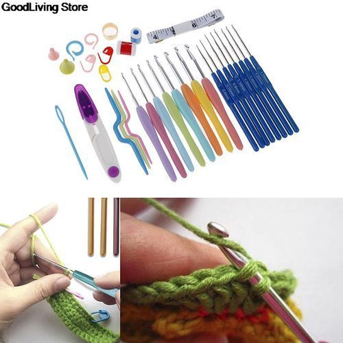 Generic 53 Pieces/Set Yarn Knitting Crochet Hook Set With Box