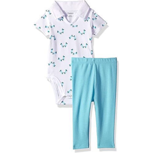 Hanes Polo Body Suit & Pull On Pants Set