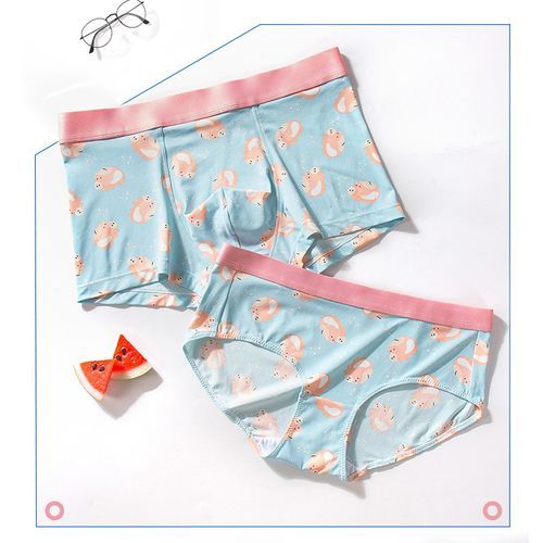 Fashion Couple Underwear Set Mens Boxer Shorts Men Middle Waist