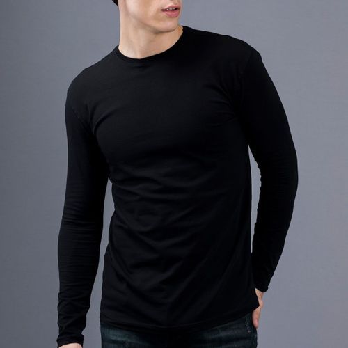 Fashion BLACK Polo LONG SLEEVE PLAIN Round Neck MEN/Women | Jumia Nigeria