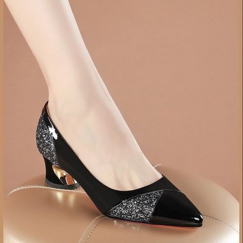 HSMQHJWE Black Stripper Heels Casual Womens Shoes Size 12 Womens Shoes  Summer Casual Shoes Decorative Buckle Rhinestone Wedge Slip On Casual Shoes  Women'S Wide Width Wedge Heel - Walmart.com