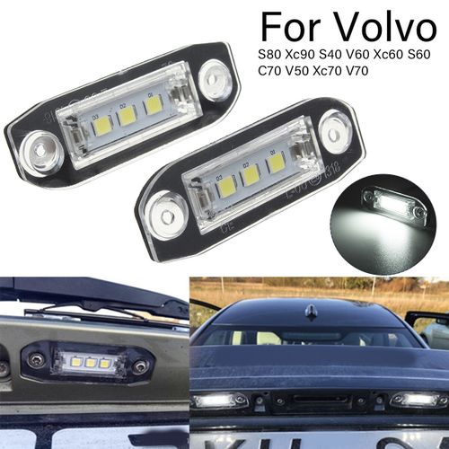 Generic 2Pcs Led Plate Light For Volvo S80 Xc90 S40 V60 Xc60 S60 C70 V50  Xc70 V70