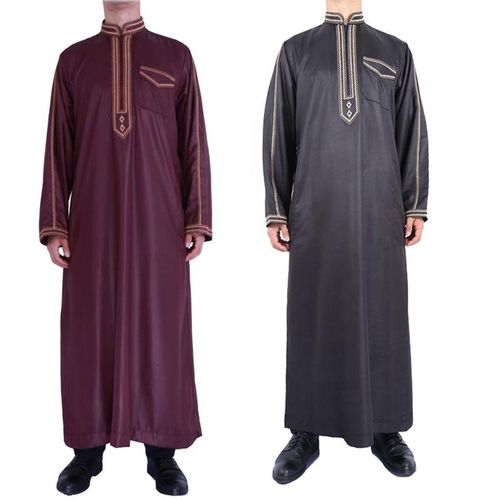 Generic Abaya Islam Men Robe Muslim Dresses Homme Fashion Solid Color ...