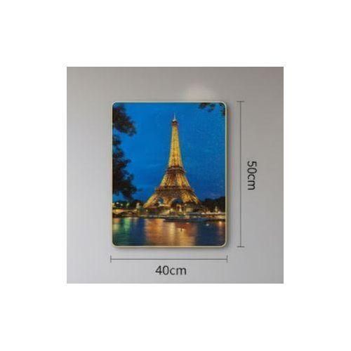 Generic Luminous Eiffel Tower Night Scene Wall Art - Parisian Elegance (40cm x 50cm)