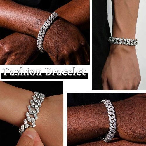 Fashion Cuban Iced Out Link Bracelet - Silver - image 4