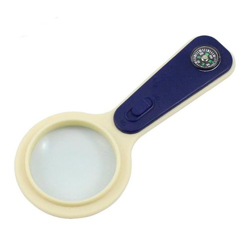 Generic 10X Handheld LED Light Reading Magnifier Portable Handle Illumination Magnifying Glass