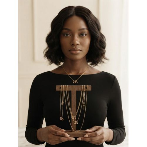 Solace Double heart stainless steel Neck piece