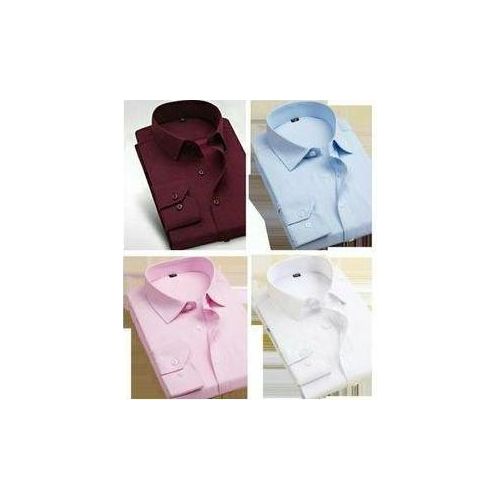 Fashion 4 in 1 Men's Plain Long Sleeve Shirts