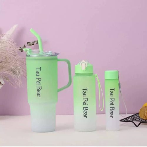 product_image_name-Generic-Tau Pei Bear Portable Sports Water Bottle 3Pcs Set-1