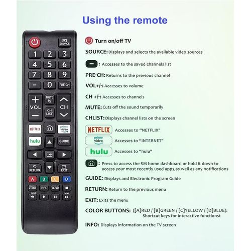 Samsung Universal Replacemnet Remote LED LCD UHD HD 4K 8K ULTAR QLED SMART - image 2
