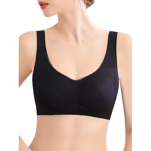 Generic Women Soft Bra Thin Padded No Underwire Plus Size Bras for Lounging  Sleeping Yoga