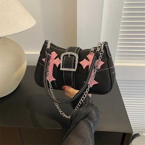 product_image_name-Fashion-Quality Black Jean Ladies Bag-1