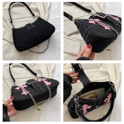 product_image_name-Fashion-Quality Black Jean Ladies Bag-4
