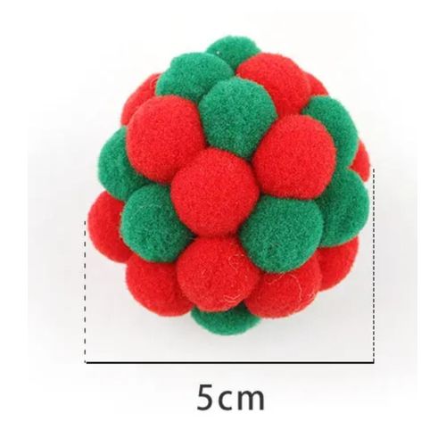 product_image_name-TD-Kitten Plush Ball Multicolour Chew Cat Toy Small 5cm-2