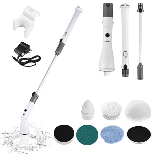 FARI Electric Spin Scrubber, 360 Rotating Cordless and Handheld Bathroom  Scrubber with 7 Replaceable Cleaning Brush Heads for Cleaning Kitchen,  Tile