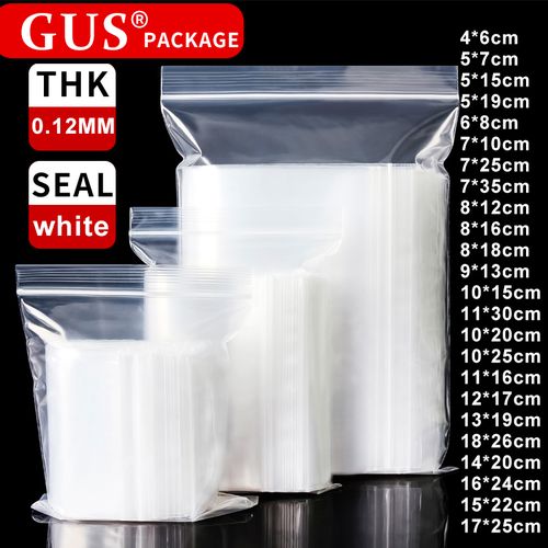 100pcs/pack Small Zip Lock Plastic Bags Reclosable Transparent Bag Vacuum  Storage Bag Clear Bags Thickness - AliExpress