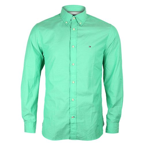 product_image_name-Tommy Hilfiger-Men's Regular Fit Plain Logo Shirt-1