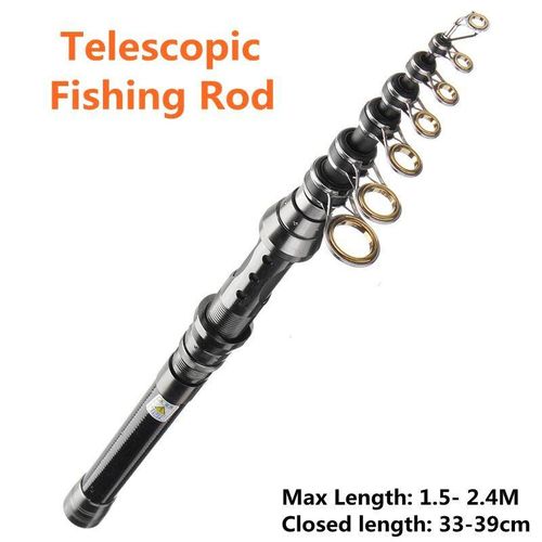 Spinning Fishing Rod Carbon Fiber Super Hard Telescopic Color