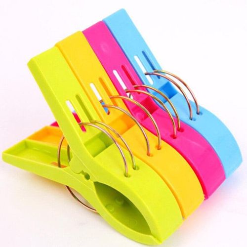 Laundry Hooks Clothespins Hanging Clips Plastic Hanger, 8Pcs/Pack