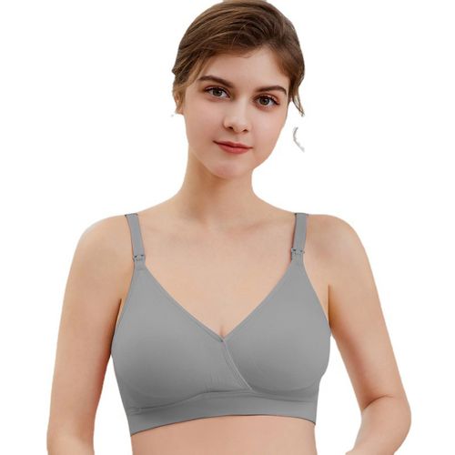 Fashion Maternity Nursing Bra Seamless V Neck Criss-Cross