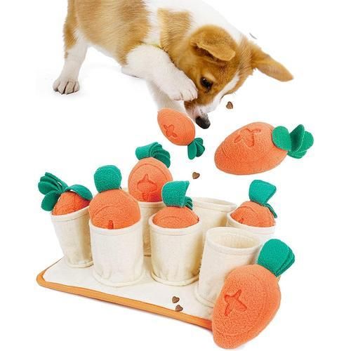 Dog Snuffle Mat Interactive Puzzle Foraging Feeding Pad Squeak