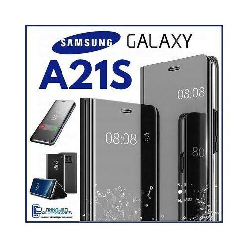 product_image_name-Samsung-Galaxy A21s Clear View Flip Case + Earphone-1