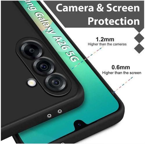 product_image_name-Samsung- A26 Ultra Silicone Phone Case & Pouch With Camera Protection - Scratch Resistance, Shockproof Protective Case -4