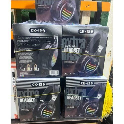 product_image_name-Generic-C K-129 Wireless Bluetooth Noise Cancelling Headphone Headset - Black-7