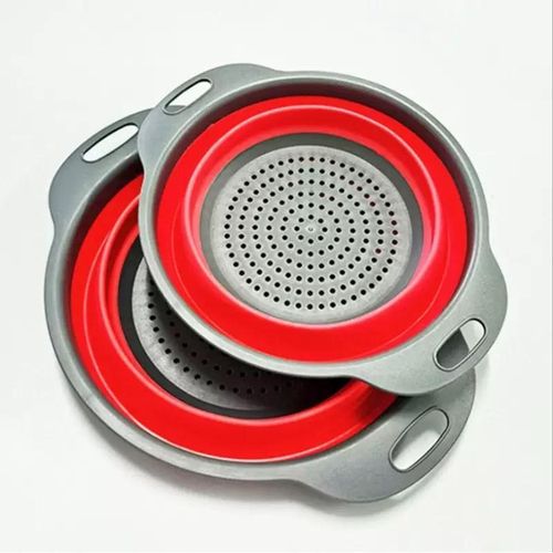 product_image_name-Generic-2 Sets Round foldable drain filter basket washing basket-1