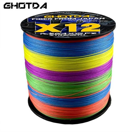 Generic Ghotda 12 Strand Braided Fishing Wire Line 1000m 50000m 100m  Japanese Multifilament 100% Pe Durable Carp Super Strong New X12