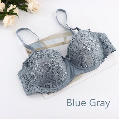 White lace demi-cup bra (75C)