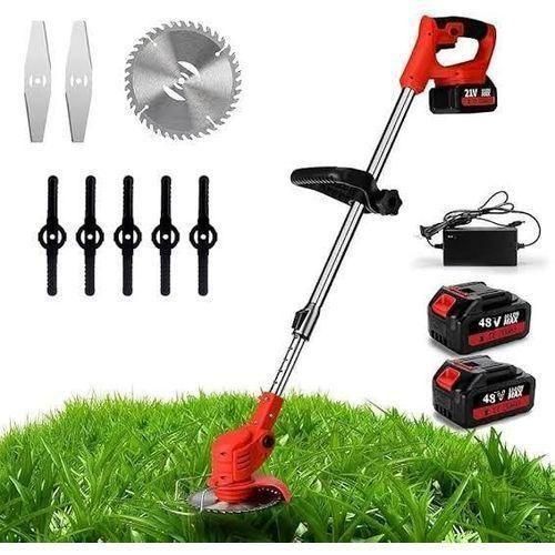 product_image_name-Generic-Complete set of Rechargeable Grass Cutter With Two 48VH Battery, With free protective glass and hand glove-1