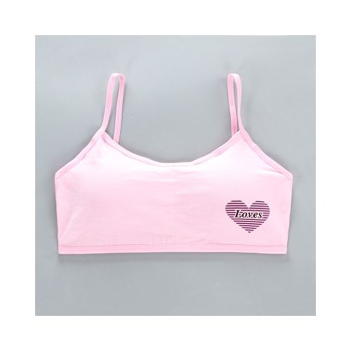 Fashion Women Bra Brassiere Sport Student Lingerie Maiden Teenager Girls  Children Underwear Underclothes Girl Bralette Gym Vest Tops PINk