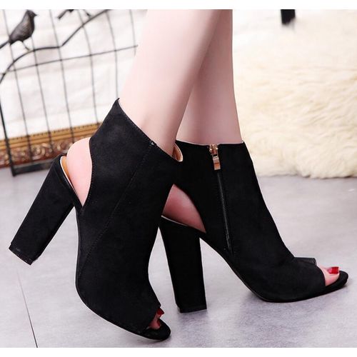 Fashion Spring Woman Sandals Ladies Shoes Gladiator Casual Peep Toe  Antiskid Bottom Zipper Med Thick Heels Wedding Sandalias Mujer 6299W