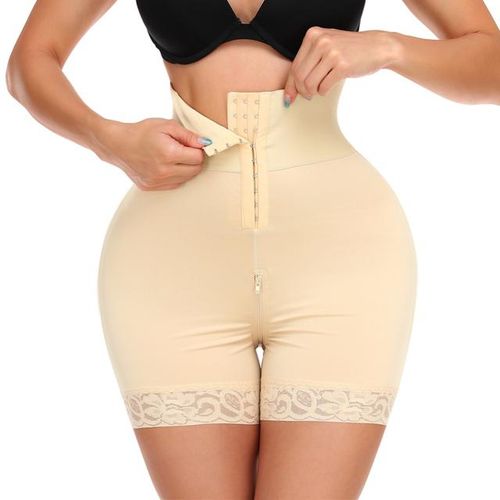 Colombian Double Compression Womens Shorts With Waist Trainer, BBL