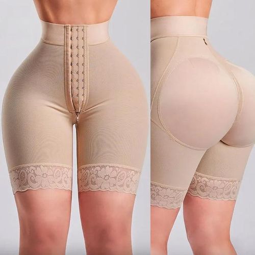 Fajas Colombian Girdle Waist Trainer Double Compression Bbl Shorts