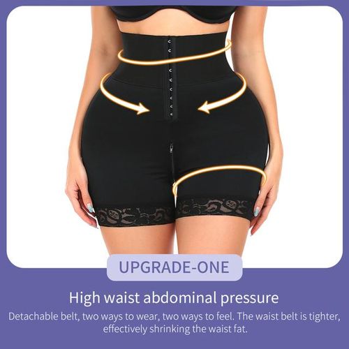 Fajas Colombian Girdle Waist Trainer Double Compression Bbl Shorts Tummy  Control Sheath Slimming Flat Stomach Modeling B size S Color Beige