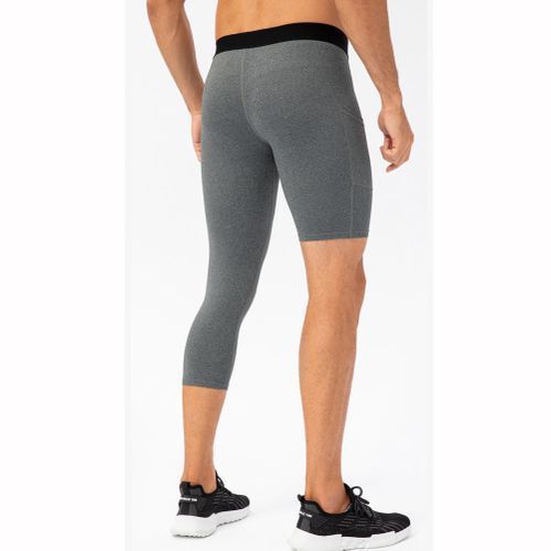 Generic Men's One Leg Compression Pants 3/4 Single Leg Tight