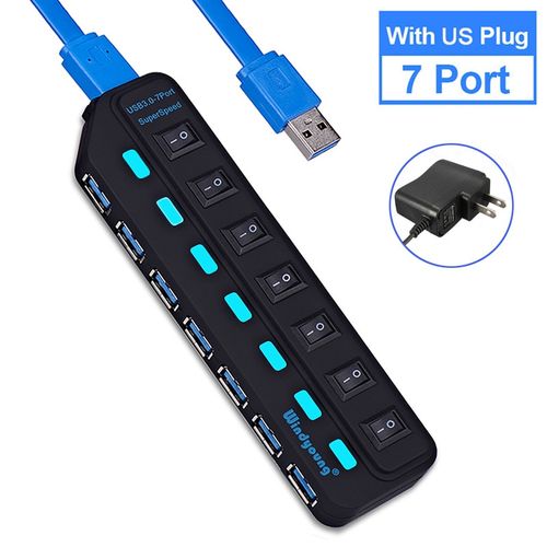 Generic USB Hub 3 / 6 Ports USB 3.0 Hub Multi USB Splitter 2 In 1