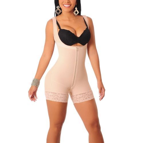 Fashion Solid Waist Trainer Fashion Breathable Conjoined Corset Shapewear  Underwear Tight Fitting Sleepwear Women Shapers Body Pants(#Apricot)