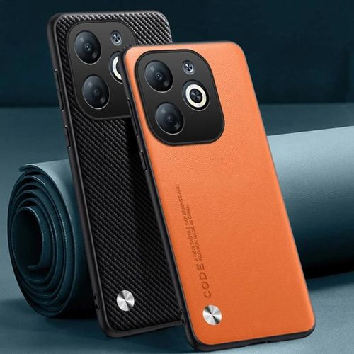 product_image_name-Generic-Luxury PU Leather Case For Infinix Smart 8 Back Cover Matte Silicone Shockproof Full Protection Phone Case For Infinix Smart8-2